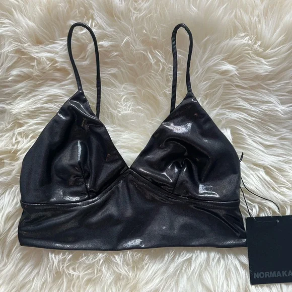 NWT Norma Kamali Slip Bra Tp - Picture 1 of 8